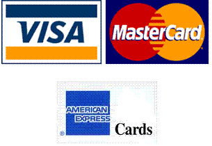 Visa, MasterCard, Amex